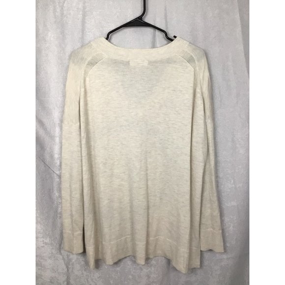 Chelsea 28 Everyday V-Neck Pullover Sweater SZ 1 Oatmeal - Picture 7 of 11